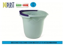 DUPLAST DUP19433 Secchio Vulcano Con Becco 13 Litri Acquamarina