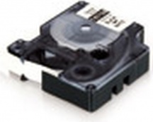 DYMO 18444 Nastro per Etichettatrice 12mmx5.5m Vinile Nero su Bianco S0718600