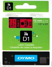 DYMO S0720570A Nastro D1 12mmx7m NeroRosso S0720570