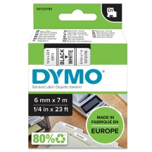 DYMO S0720780A Nastro D1 6mmx7m NeroBianco S0720780