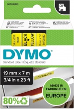 DYMO S0720880A Nastro D1 19mmx7m NeroGiallo S0720880