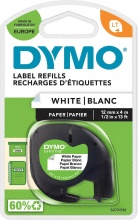 DYMO S0721510A Nastro letr cart 12mmx4m Bianco S0721510