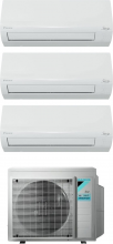 Daikin ATXF25G + ATXF25G + ATXF25G + 3AMXF52A Climatizzatore Trial Split Inverter 9+9+9k Btu A++A+ 3AMXF52A Siesta