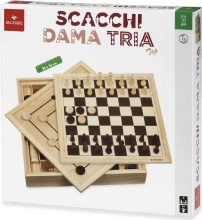 Dal Negro 53909 Scacchi Dama Tria Top 36 cm Gioco da Tavolo per Bambini da 8+ Anni