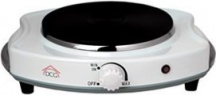 DCG EKP 2419 Fornello Elettrico 1 Piastra Potenza 1500 Watt Nero e Bianco