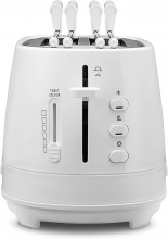 De Longhi CTLAP2203.W Tostapane 2 Fette Tosta Pane 550W Raccoglibriciole Bianco