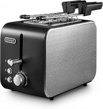 De Longhi CTX 2203.BK Tostapane per Toast 2 Fette 550W 6 Livelli cottura