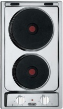 De Longhi I 23-1 ER Piano cottura elettrico incasso 2 Fuochi 30 cm Inox  Domino