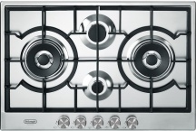 De Longhi NSL 475 X Piano cottura incasso a Gas 4 fuochi 75 cm Acciaio inox