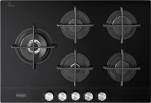De Longhi NSL 575D NCM Piano Cottura 5 Fuochi a Gas da Incasso 75 cm Nero