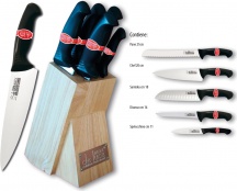 De Luca Coltellerie 8021110 Coltello Cucina Linea Horeca In Ceppo Massello 5 Pezzi