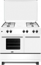 De Longhi DL964GEWB Cucina a Gas 4 Fuochi Forno a Gas 90x60 cm con Portabombola