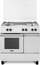 De Longhi DL964GWB Cucina a Gas 4 Fuochi Forno a Gas 90x60 cm colore Bianco
