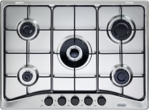 De Longhi FFA 57 ASV Piano Cottura a Gas 5 Fuochi 68 Cm in Acciaio Inox