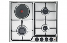 De Longhi FFI36ER Piano cottura da Incasso 4 Fuochi (1 Elettrico) 58 cm Acciaio FFI36 ER