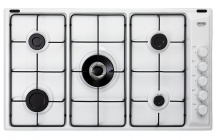 De Longhi FLB 59 DD Piano Cottura 5 Fuochi 86 cm a Gas Smaltato Bianco