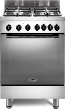 De Longhi GEMMA66GVL Cucina a Gas 4 Fuochi Forno a Gas Ventilato 60x60 cm A Inox