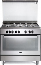 De Longhi PEMX 96 SG Cucina a Gas 5 Fuochi Forno Elettrico 90x60 cm Inox