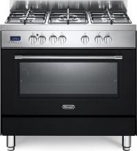 De Longhi PRO 96 MA ED Cucina a Gas con Forno elettrico 5 Fuochi 90x60 cm Cl A Nero