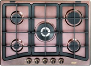 De Longhi ROF 57 PRO Piano Cottura 5 Fuochi Ramato a Gas 68 cm da incasso