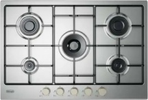 De Longhi YLG 75 F Piano Cottura 5 Fuochi a Gas 1 Bruciatore DC 75 cm Inox