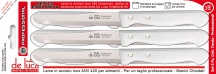De Luca Coltellerie 638-B Coltello Da Tavola Seghettato Lama mm 110 Manico Bianco