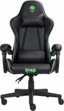 Deadwave DWGT00072 Sedia da Gaming Imbottita in Ecopelle con Bracciolo Nero Verde