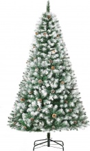 DecHome 01A434F Albero di Natale Artificiale Innevato 180 cm 800 Rami e Pigne