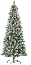 DecHome 01A439F Albero di Natale Innevato 180 cm con 630 Rami e 37 Pigne