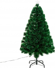 DecHome D0345 Albero di Natale Fibra Ottica Supporto Pvc Foltissimo 120cm