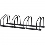 DecHome 024V01 Rastrelliera Portabiciclette per 4 Biciclette 110x33x27 cm Nero