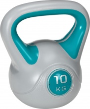 DecHome 04DG-A91 Kettlebell 10kg PU Sabbia Base Piatta 22x16x26 cm Verde Scuro