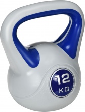 DecHome 05BU-A91 Kettlebell 12kg PU Sabbia Base Piatta 24x17x28 cm Blu