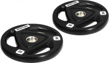 DecHome 06BK-A91 Set 2 Dischi Pesi 20kg Acciaio Rivestimento Gomma Bilanciere