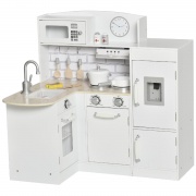 DecHome 079WT350 Cucina Giocattolo per Bambini in Legno Et� 3+ - Bianco