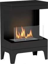 DecHome 0BKJ514 Camino a Bioetanolo Autoportante con Bruciatore da 0.9L Nero