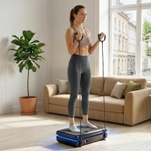 DecHome 0BKV409 Pedana Vibrante con 120 Livelli di Velocit� e 5 Programmi Nero