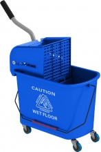 DecHome 0BUJ529 Carrello per Pulizie in PP 20L con Secchio e Strizzatore Blu