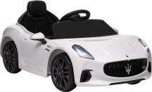 DecHome 0WTJ608 Macchina Bambini 3-5 Anni Maserati Gran Turismo Folgore Bianco