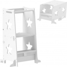 DecHome 0WTJ680 Scala Montessori Convertibile in Set Tavolo e Sedie Bianco