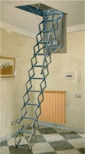 Brugel 1017080 Scala a Pantografo a Soffitto Cm70x 80xh.Mt.3 11 Gradini