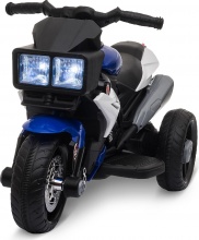 DecHome 102BU370 Moto Elettrica per Bambini 6V a 3 Ruote 3+ Nero e Blu