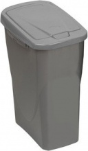 DecHome 108081006 Pattumiera per Esterno in Plastica 25 lt Grigio 6 pz