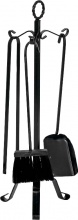 DecHome 1082 Set Attrezzi per Camino Dimensione 58,0 x 19,0 x 19,0 cm Nero