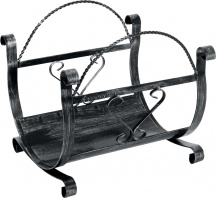 DecHome 1117 Portalegna per Camino Dimensione 44,0 x 43,0 x 42,0 cm Nero
