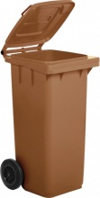 DecHome 11206 BRB Bidone Rifiuti Plastica 120 L 55x50x94h cm Marrone