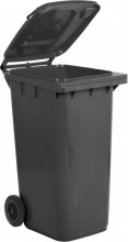 DecHome 12405 GRB Bidone Rifiuti Plastica 240 L 72x58x106h cm Grigio