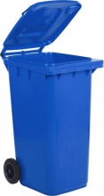 DecHome 12406 BLB Pattumiera Esterno Bidone Rifiuti Plastica 240 L 72x58x106h cm Giallo
