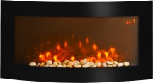 DecHome 13052S402 Camino Elettrico da Incasso con Luce LED 10002000W Nero