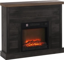 DecHome 130CGS397 Camino Elettrico 1800W con Effetto Fiamma Grigio Scuro